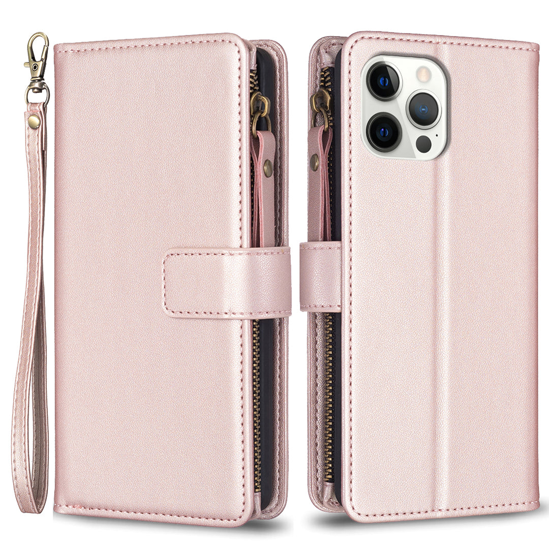 BF Style-19 for iPhone 12 Pro Max Zipper Pocket Phone Case Stand PU Leather Wallet Smartphone Cover BF Style-19 for iPhone 12 Pro Max Zipper Pocket Phone Case Stand PU Leather Wallet Smartphone Cover